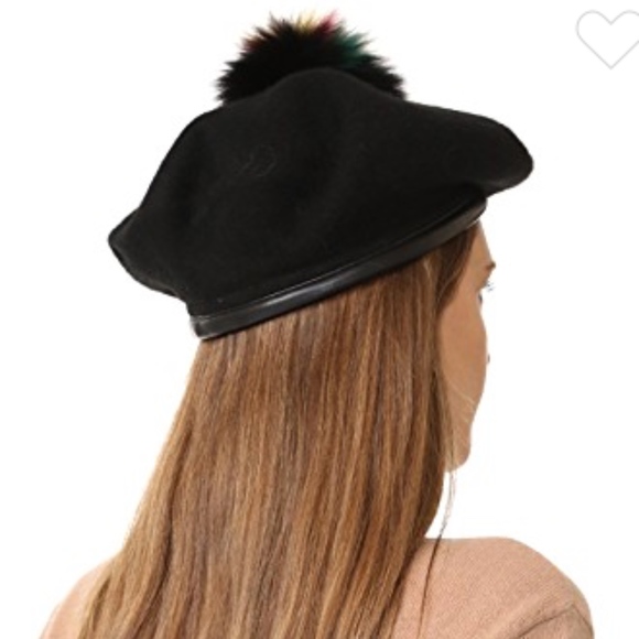 Eugenia Kim Hadley Felted Beret w/ Fur Pompom - Picture 2 of 7